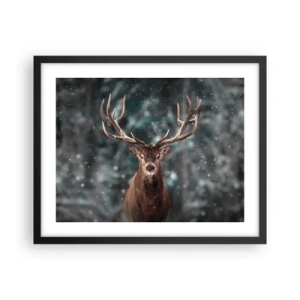 Poster în ramă neagră - Regele pădurii a fost încoronat - 50x40 cm