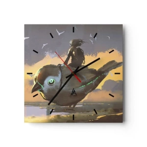 Ceas de perete - Ceas pe sticlă - O oprire într-o călătorie fantastică - 30x30 cm