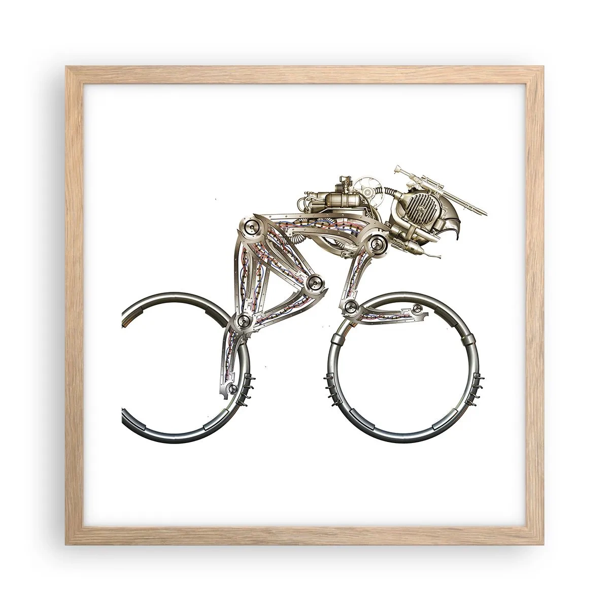 Poster în ramă de stejar deschis - O mașină grozavă - 40x40 cm