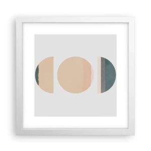 Poster în ramă albă - Roată cu roată - 30x30 cm