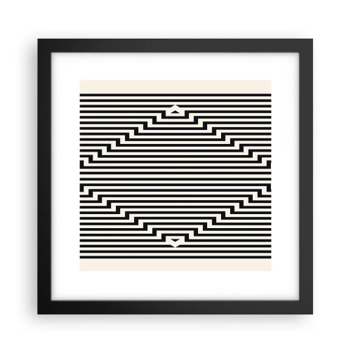 Poster în ramă neagră - Iluzie geometrică - 30x30 cm