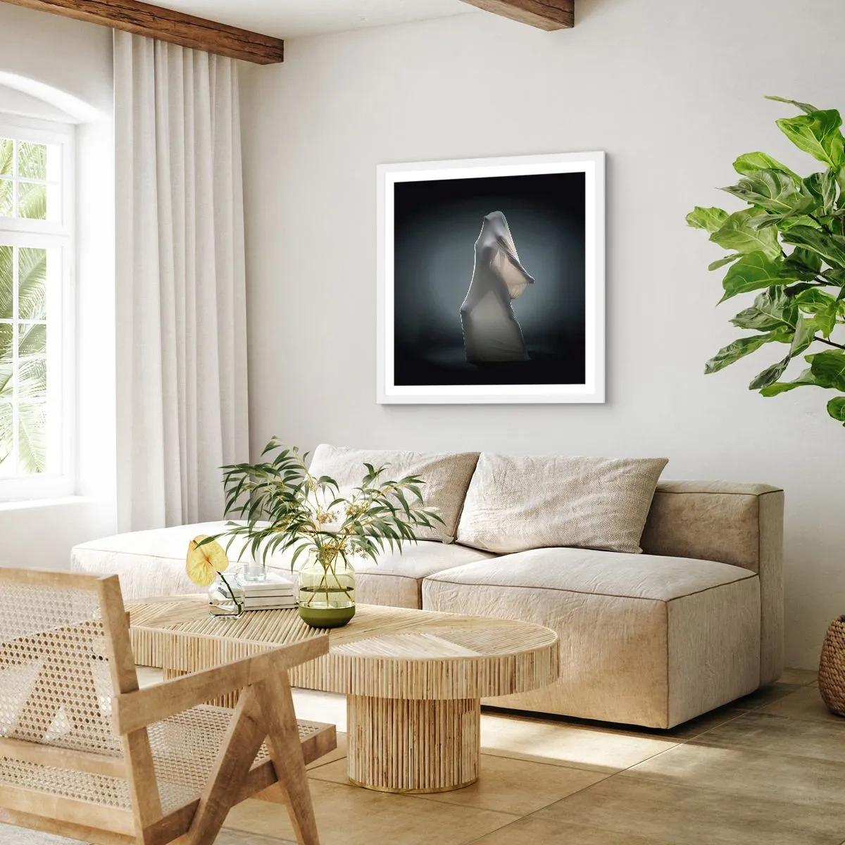 Poster în ramă albă - Dorințe ascunse - 50x50 cm