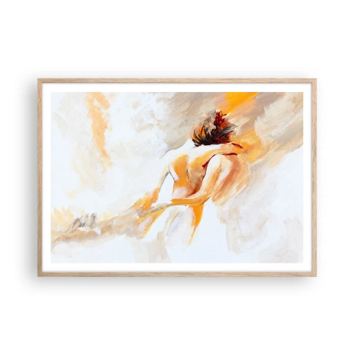 Poster în ramă de stejar deschis - În cerul proximității - 100x70 cm