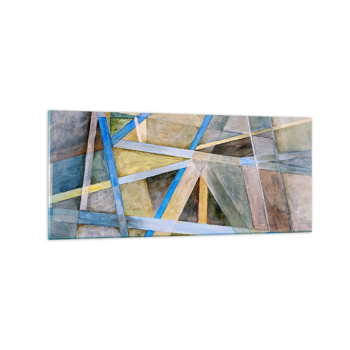 Tablou pe sticlă - Drept sau de-a curmezișul? - 120x50 cm