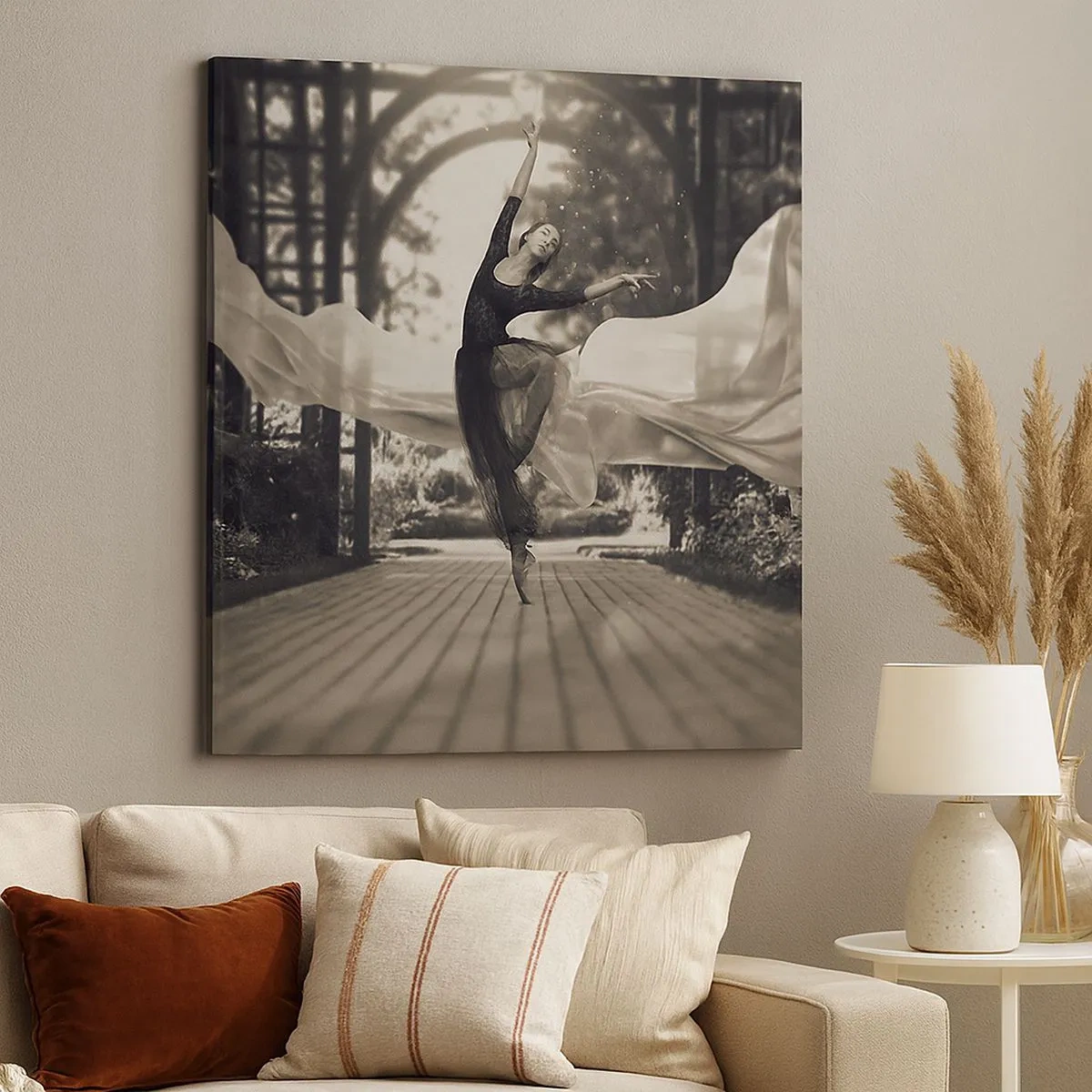 Tablou pe pânză - Dansul spiritului de grădină - 30x30 cm