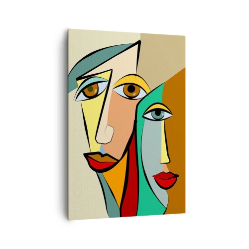 Tablou pe pânză - Cuplu cubist - 70x100 cm