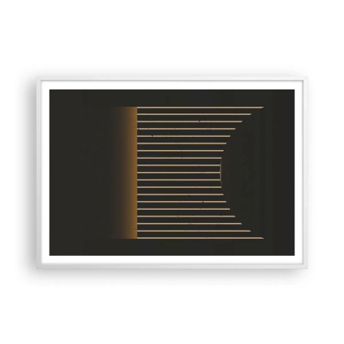 Poster în ramă albă - Explorați întunericul - 100x70 cm