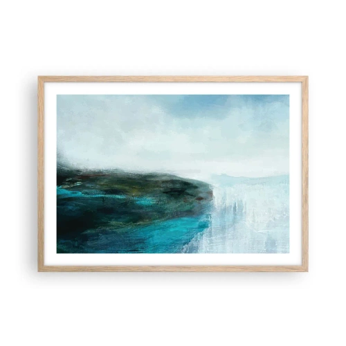 Poster în ramă de stejar deschis - Abstracție maritimă - 70x50 cm