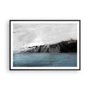 Poster în ramă neagră - Apă - pământ: lupta elementelor - 100x70 cm