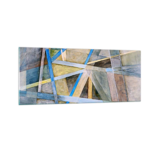 Tablou pe sticlă - Drept sau de-a curmezișul? - 100x40 cm