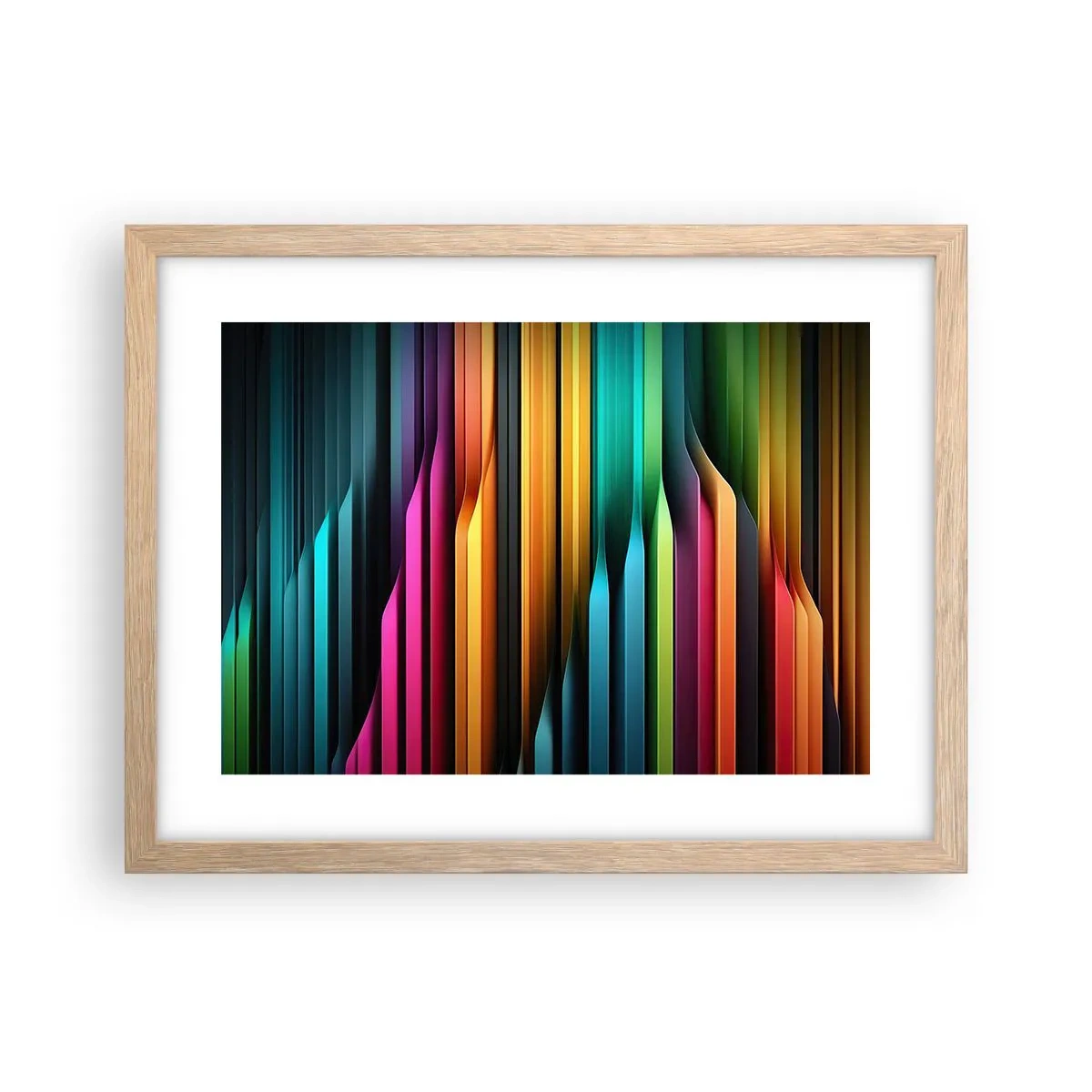 Poster în ramă de stejar deschis - Orgă de lumină - 40x30 cm