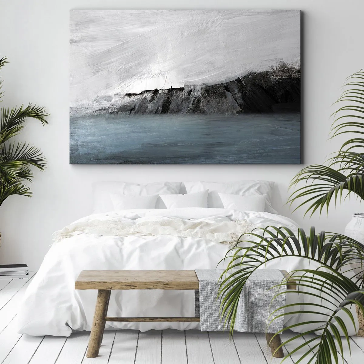 Tablou pe pânză - Apă - pământ: lupta elementelor - 70x50 cm