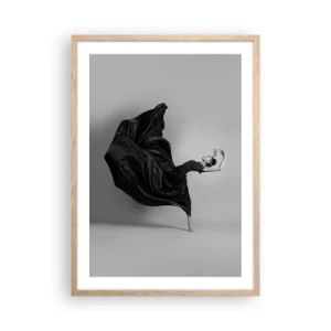 Poster în ramă de stejar deschis - Înaripată de muzică - 50x70 cm