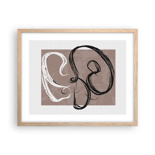 Poster în ramă de stejar deschis - Compoziția - căutarea plenitudinii - 50x40 cm