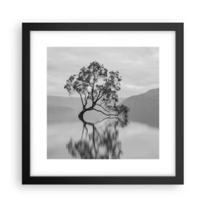 Poster în ramă neagră - Există o țară - 30x30 cm