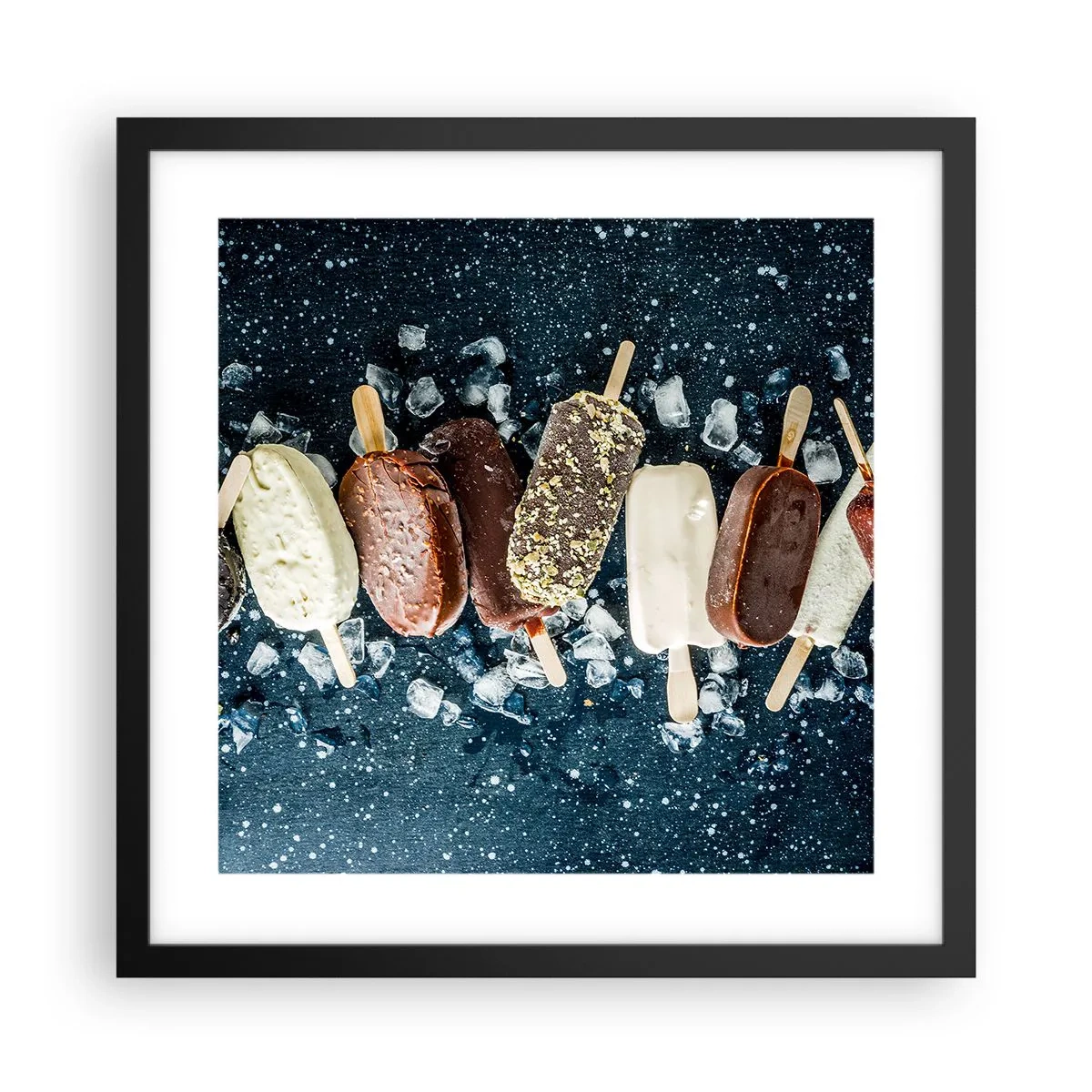 Poster în ramă neagră - Gustul unei veri fierbinți - 40x40 cm