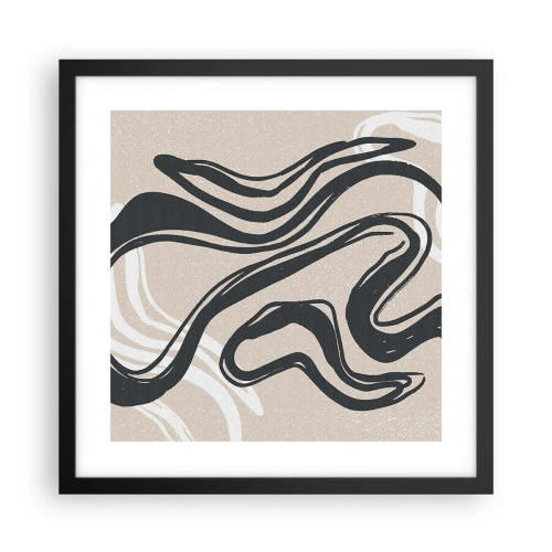 Poster în ramă neagră - Expresie multiplicată - 40x40 cm