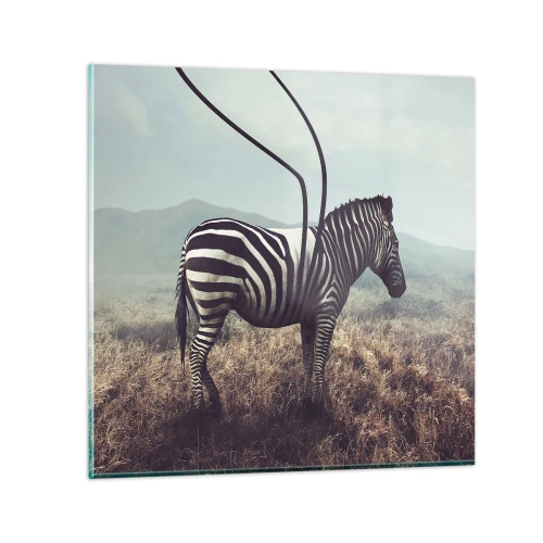 Tablou pe sticlă - Atenție! Defecțiune - 60x60 cm