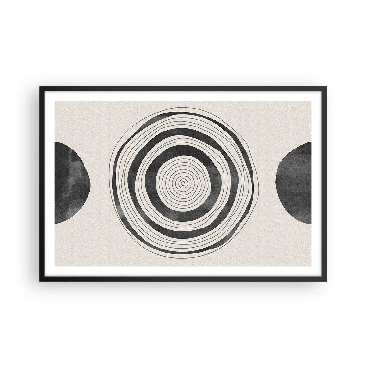 Poster în ramă neagră - Centrul cel mai important - 91x61 cm