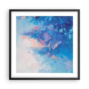 Poster în ramă neagră - Abstracție de iarnă - 50x50 cm