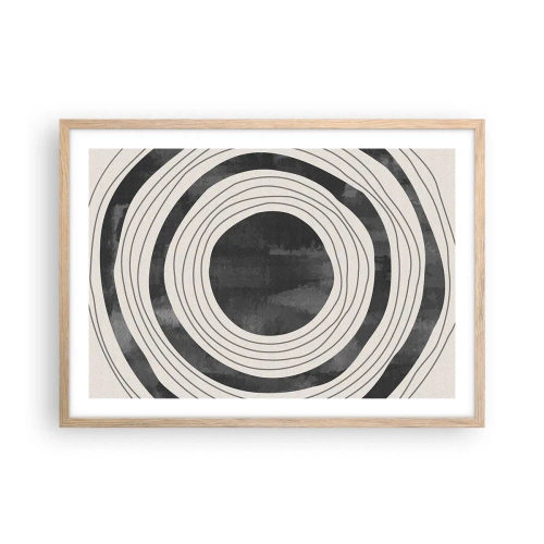 Poster în ramă de stejar deschis - Direct la subiect - 70x50 cm