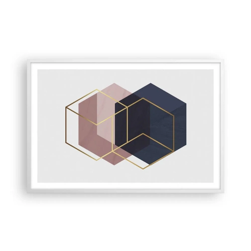 Poster în ramă albă - Puterea simplității - 91x61 cm