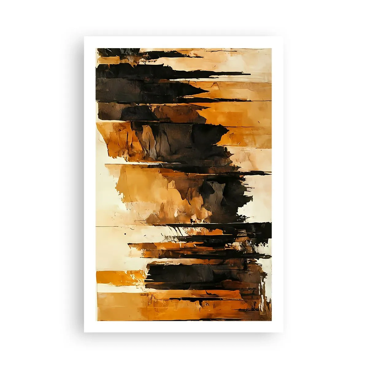 Poster - Armonie de negru și auriu - 61x91 cm
