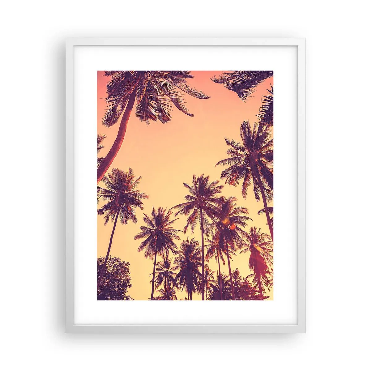 Poster în ramă albă - Variație tropicală - 40x50 cm