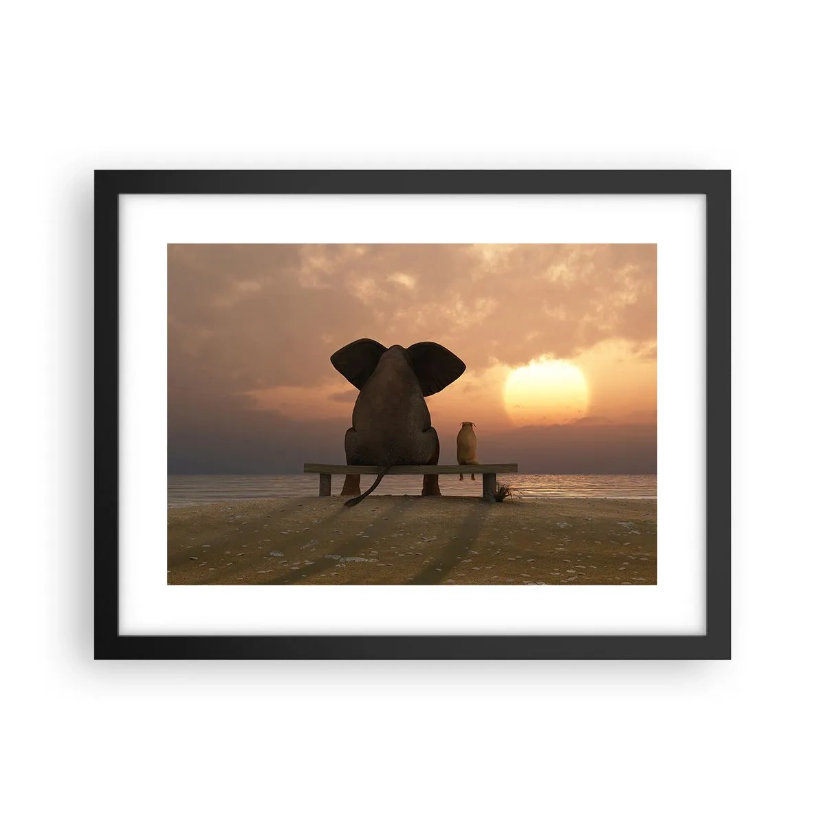 Poster în ramă neagră - Este bine să tăcem împreună - 40x30 cm