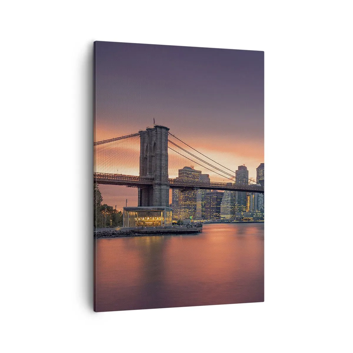 Tablou pe pânză - Scufundate în tăcerea liliachie - 50x70 cm