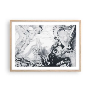 Poster în ramă de stejar deschis - Interiorul Pământului - 70x50 cm