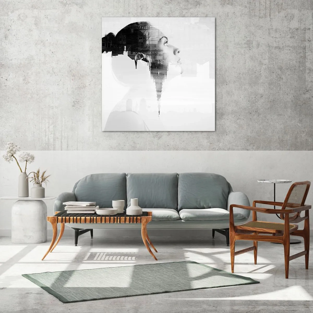 Tablou pe sticlă - Pe ambele părți ale geamului - 60x60 cm