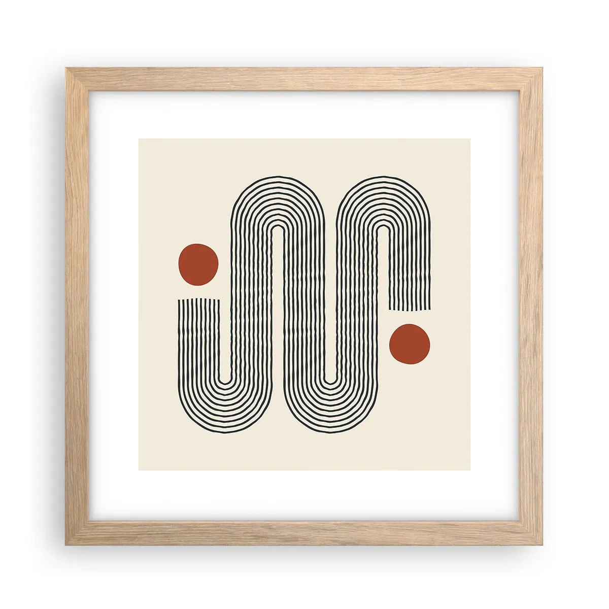 Poster în ramă de stejar deschis - De la început până la sfârșit - 30x30 cm