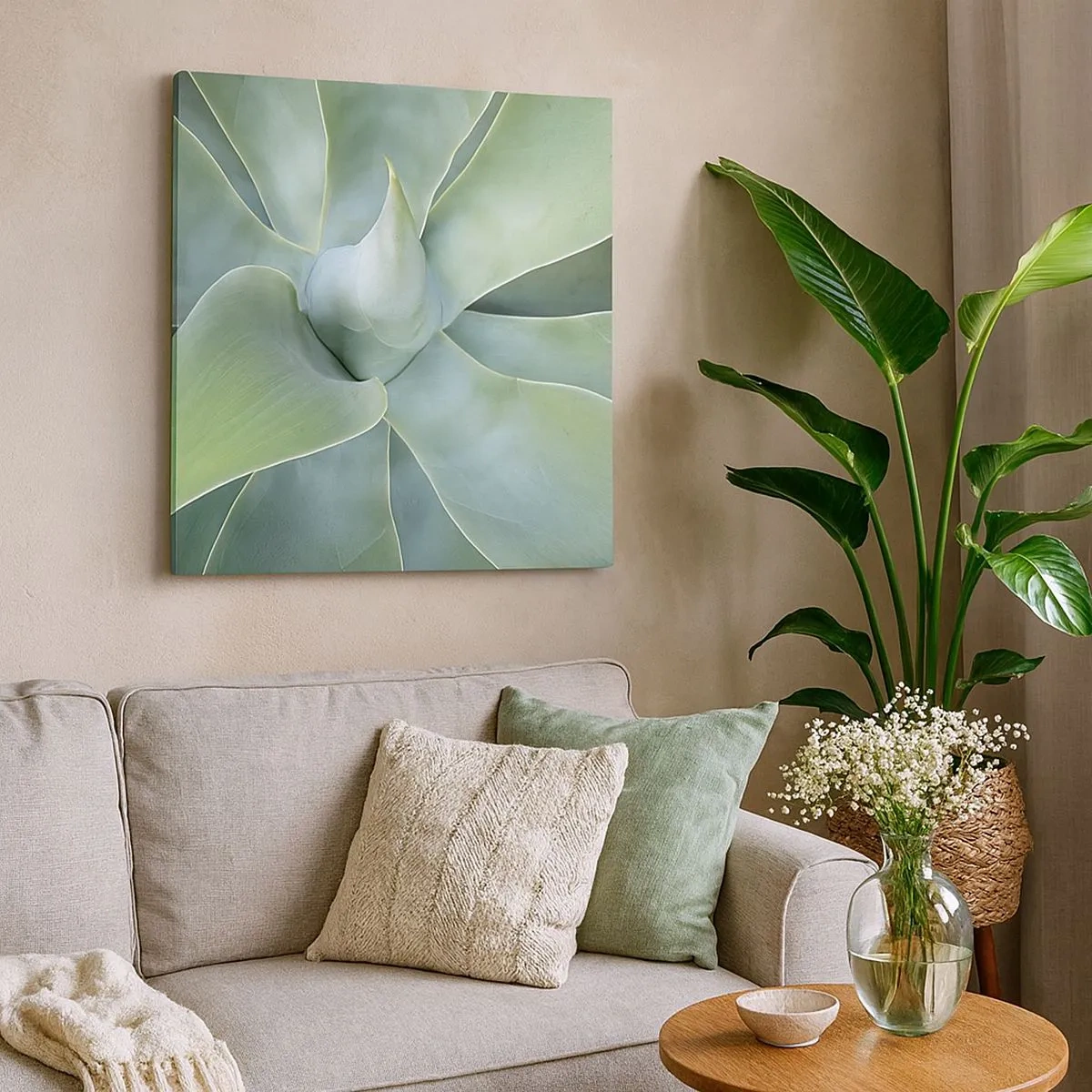 Tablou pe pânză - Nașterea verdeții - 30x30 cm