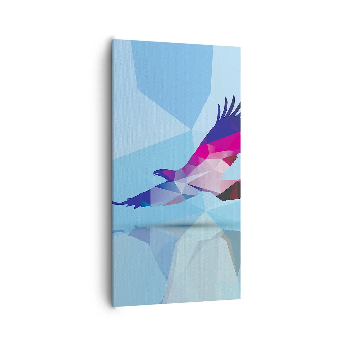 Tablou pe pânză - Vultur în cristal liliachiu - 65x120 cm