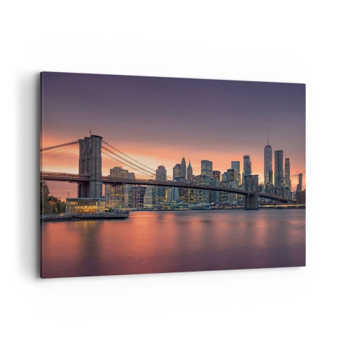 Tablou pe pânză - Scufundate în tăcerea liliachie - 120x80 cm