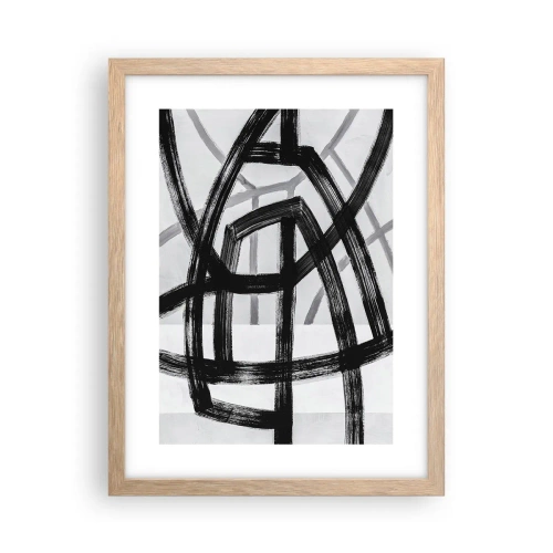 Poster în ramă de stejar deschis - Construind adâncimea - 30x40 cm