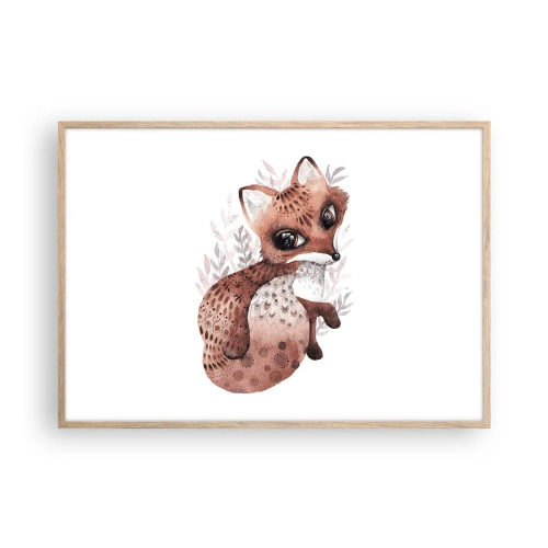 Poster în ramă de stejar deschis - Doar iubire - 100x70 cm