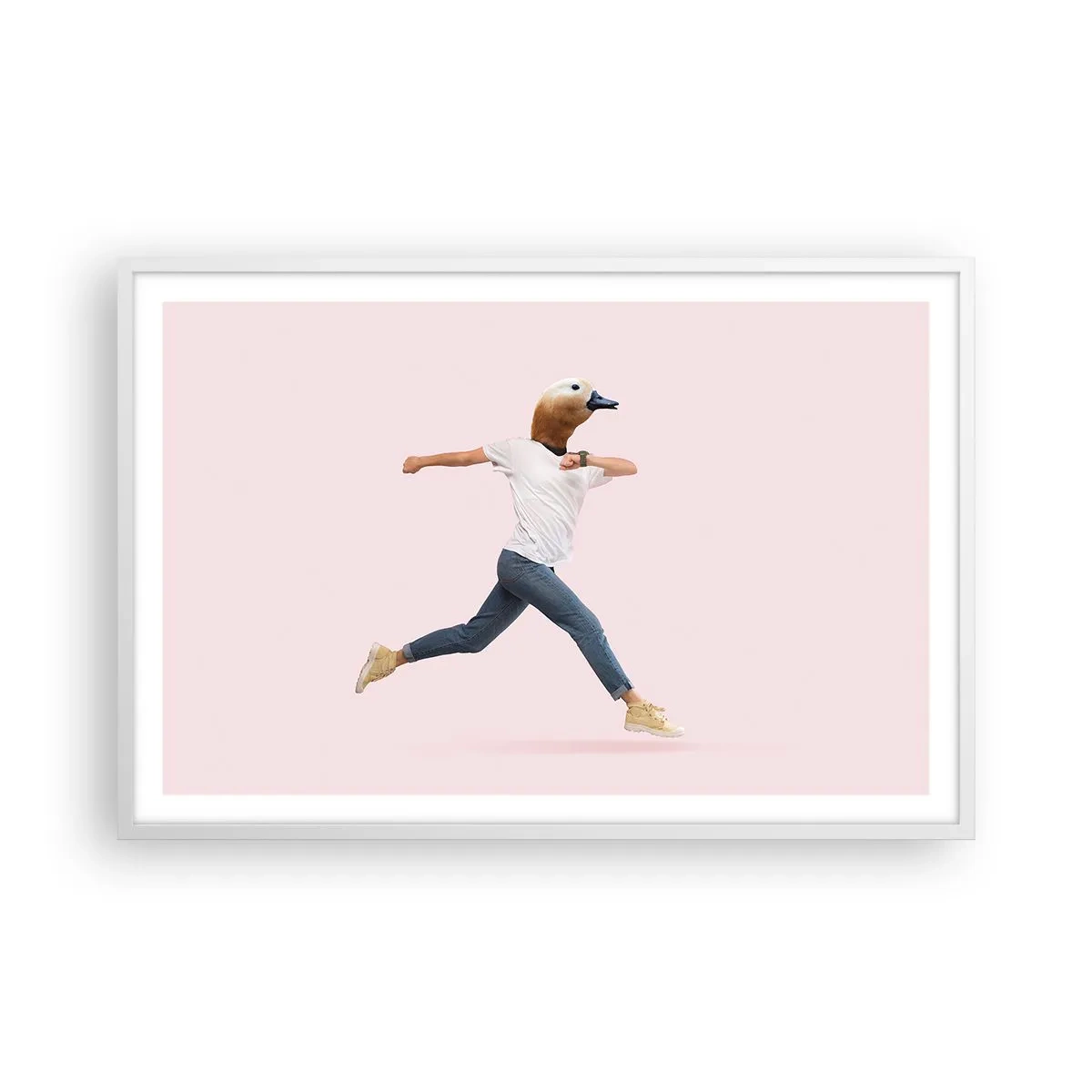 Poster în ramă albă - Un strop de absurditate - 91x61 cm