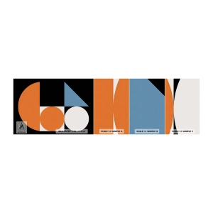 Mostră tapet autocolant Deluxe Sticker - Sistem de figuri - Abstracția, Grafică, Model geometric - 100x30 cm