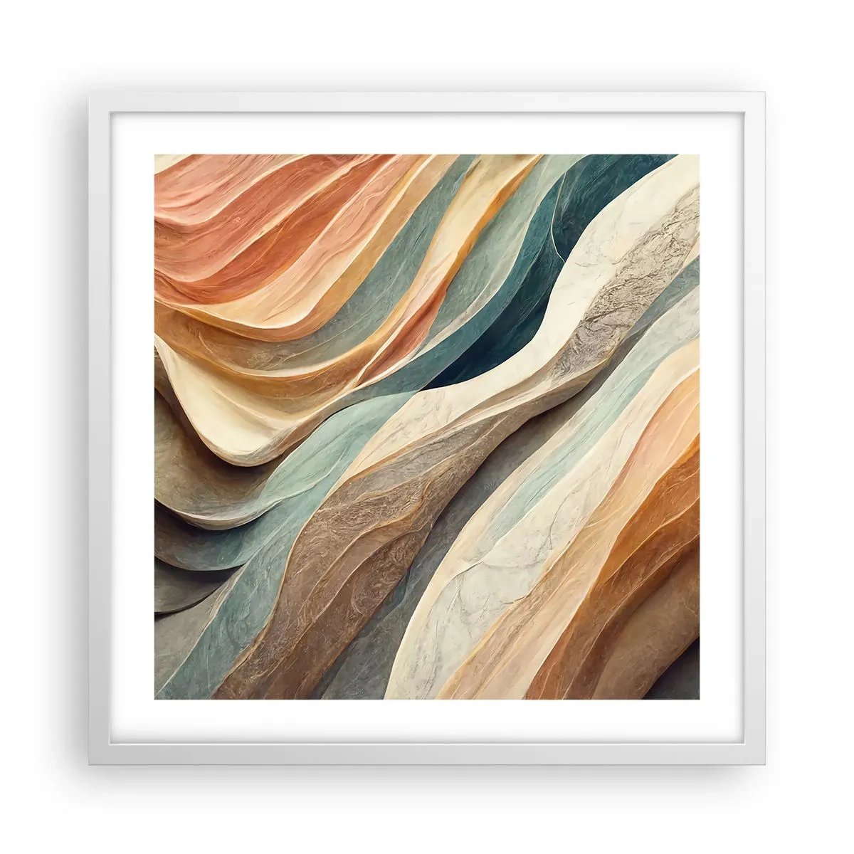 Poster în ramă albă - Momentul dinaintea schimbării - 50x50 cm