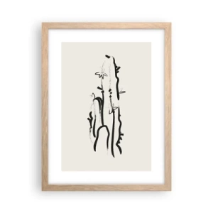 Poster în ramă de stejar deschis - Floare de plante medicinale - 30x40 cm