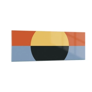 Tablou pe sticlă - O compoziție de căldură și răcoare - 140x50 cm