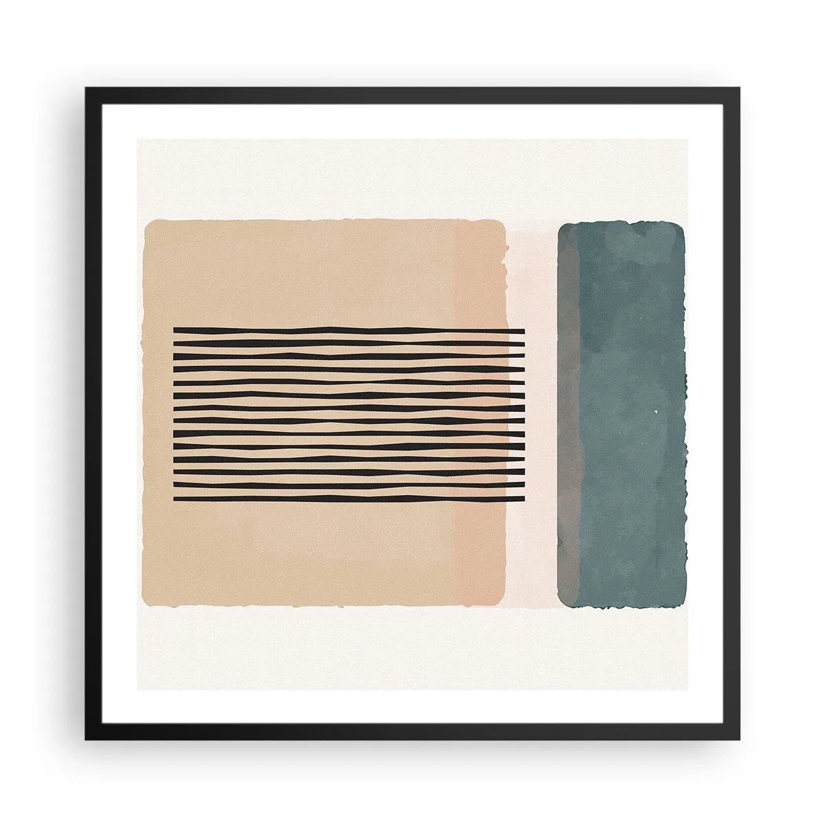 Poster în ramă neagră - Totul este în regulă - 60x60 cm