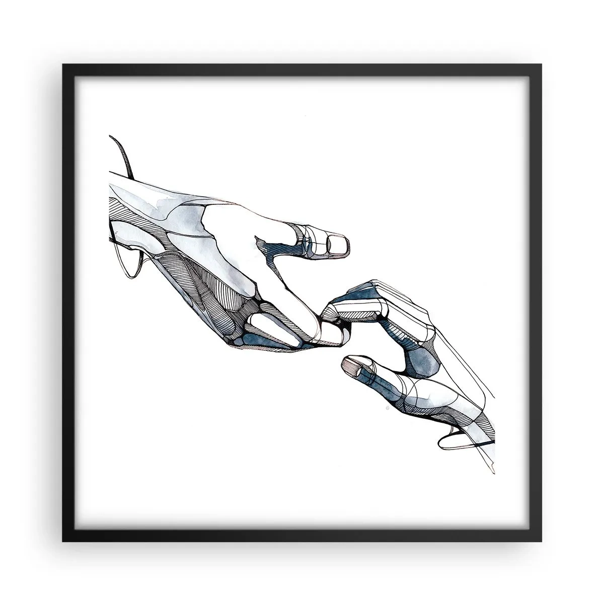 Poster în ramă neagră - Gest frumos - 50x50 cm