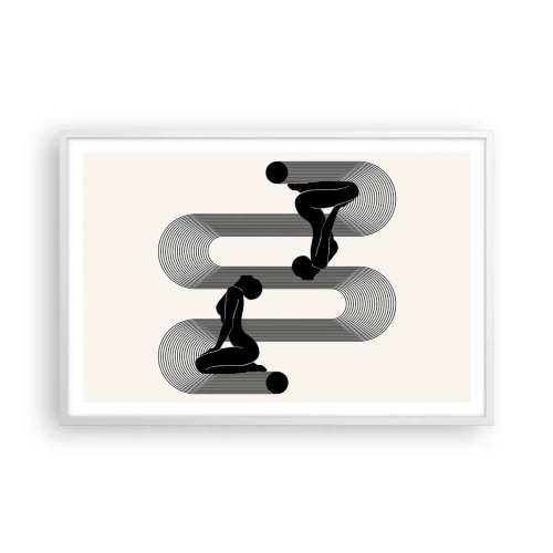 Poster în ramă albă - Simetrie senzuală - 91x61 cm