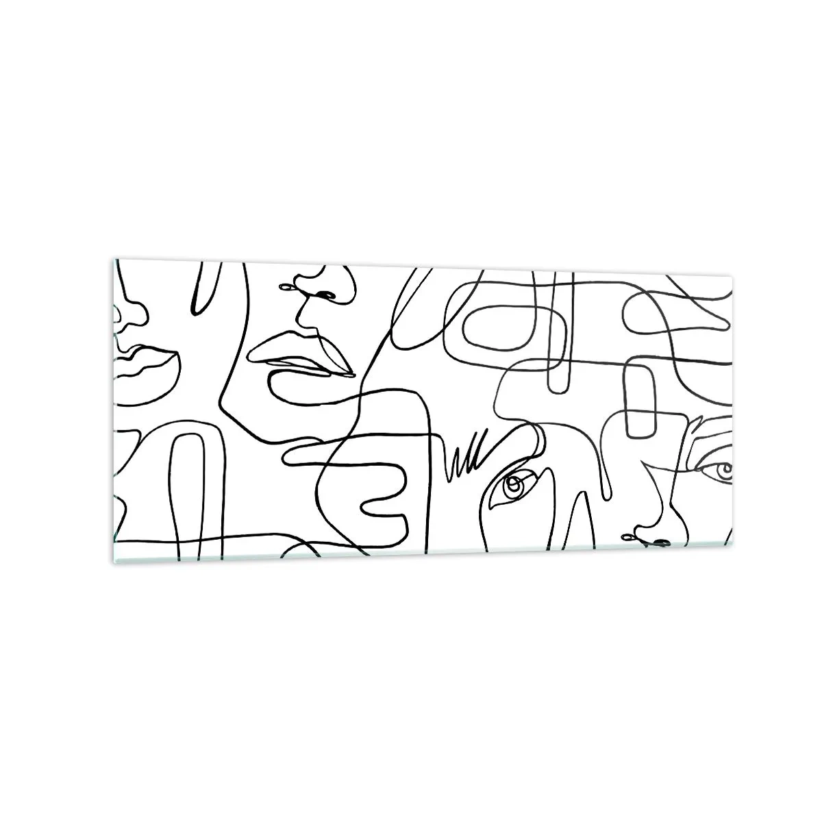 Tablou pe sticlă - Într-o încurcătură de emoții - 120x50 cm