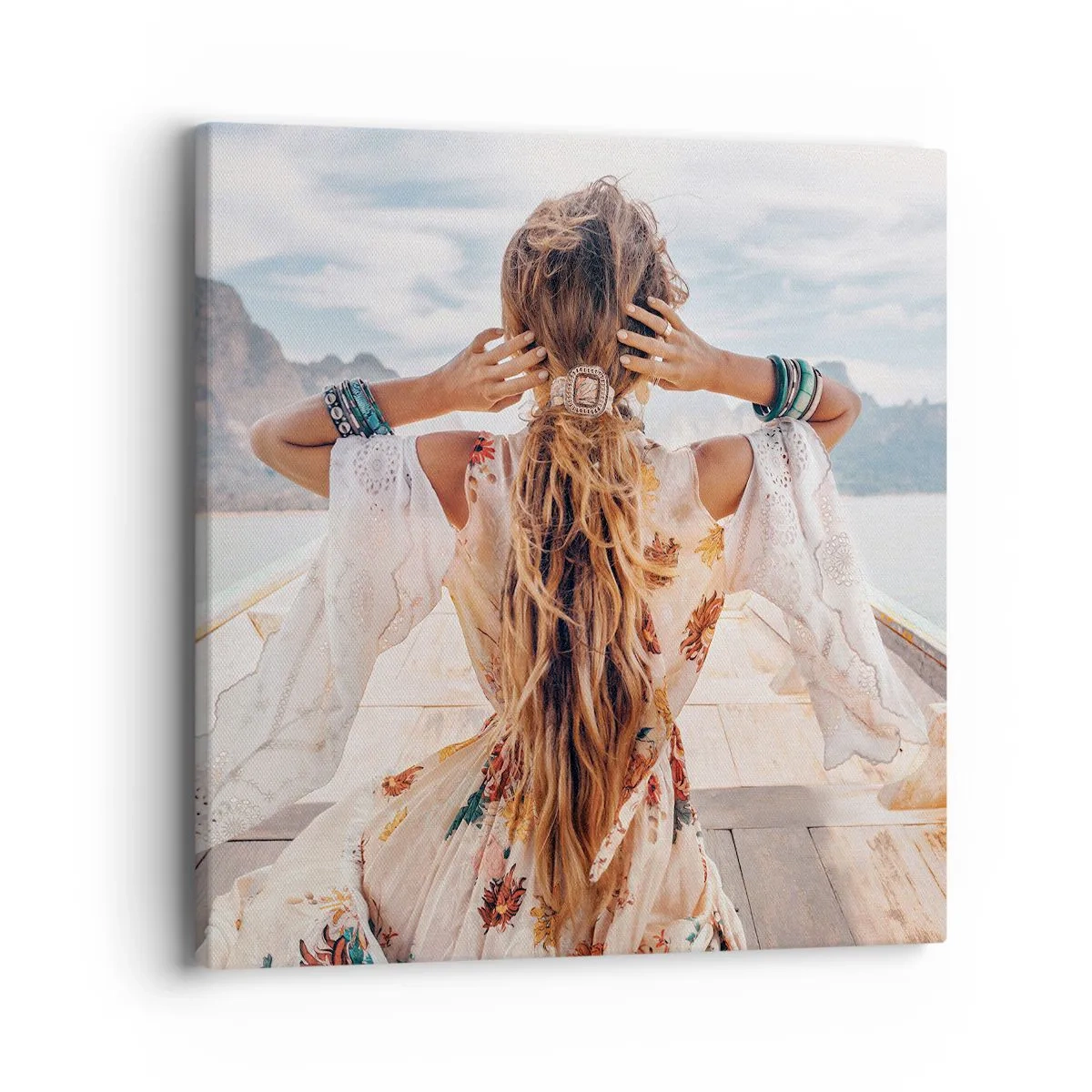 Tablou pe pânză - Pe drumul spre fericire - 40x40 cm