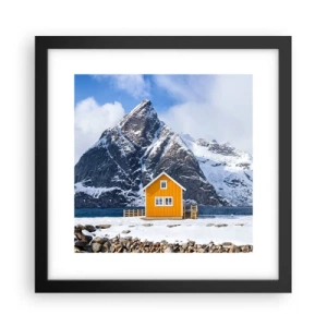 Poster în ramă neagră - Vacanță scandinavă - 30x30 cm