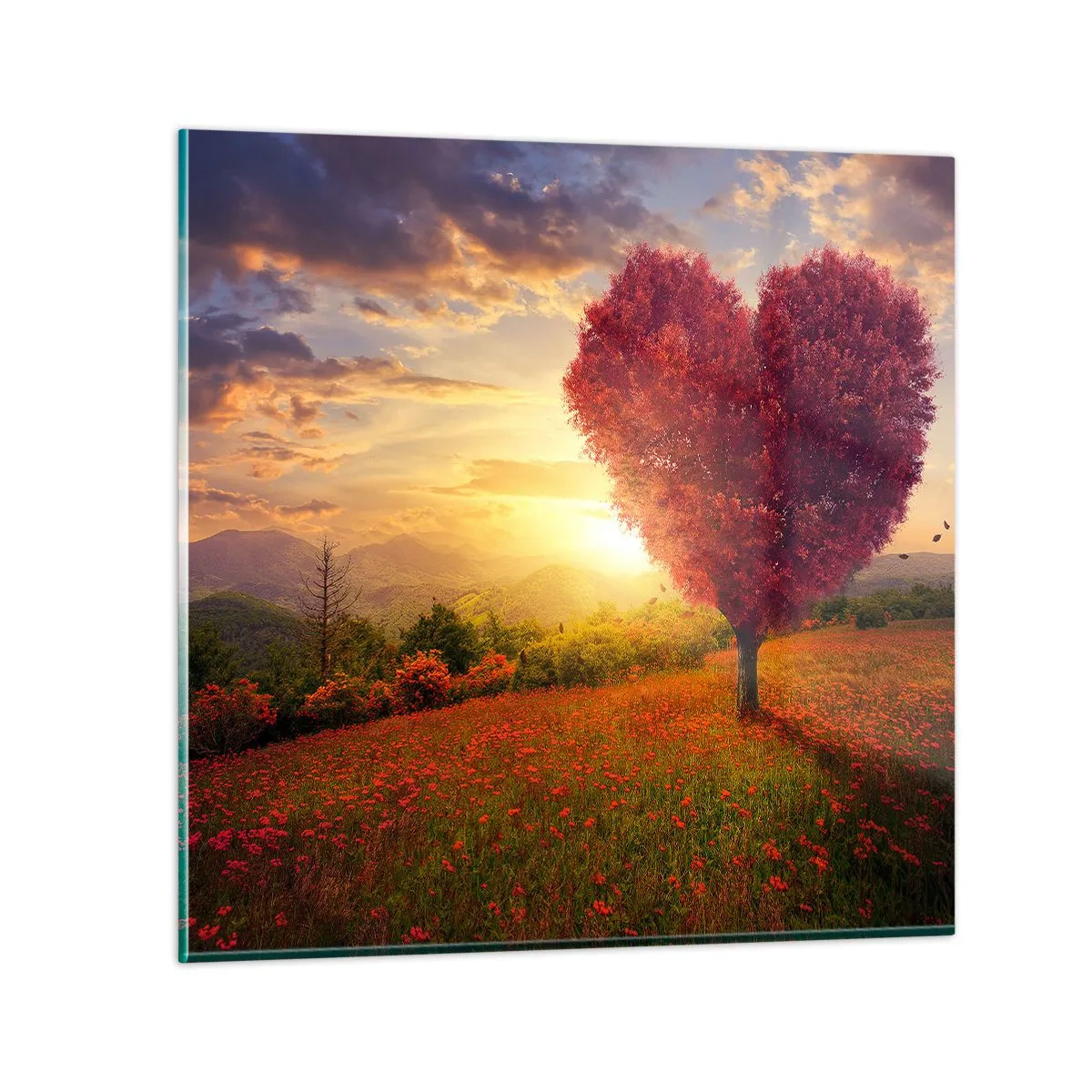 Tablou pe sticlă - Te apucă inima - 60x60 cm